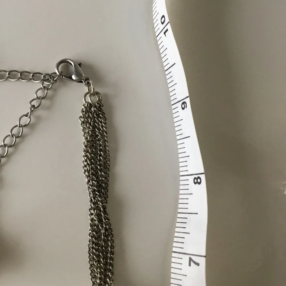Lightweight Silver Discs and Chain Necklace